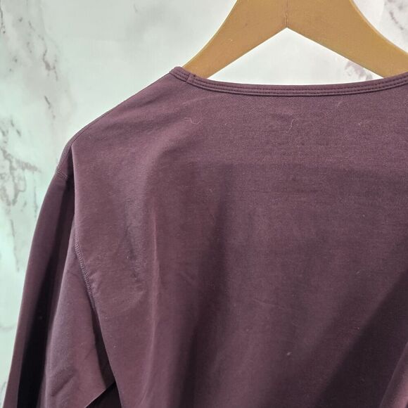 Bylt T Shirt Mens Medium Red Long Sleeve Drop Cut LS Lux Blend Tee Burgundy - Picture 6 of 11